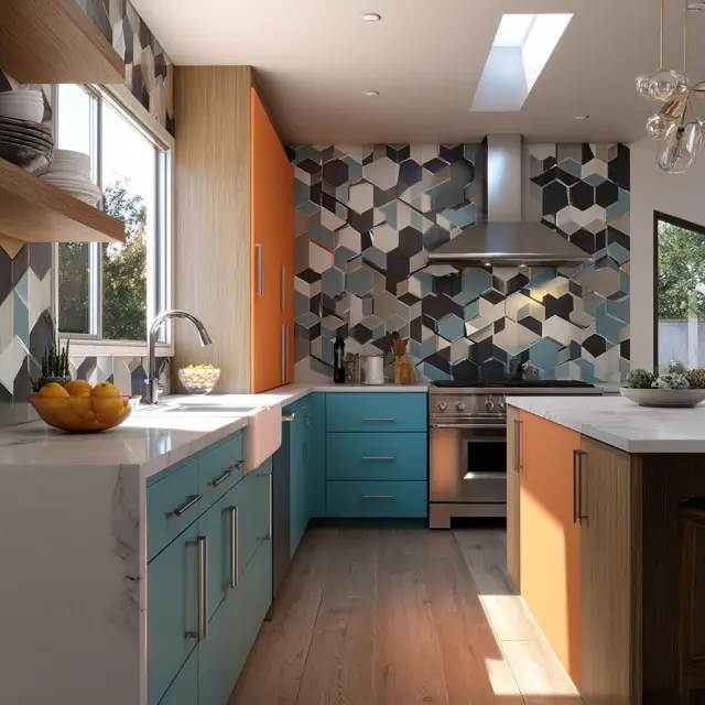 Geometric Backsplash Patterns to Try Now - Kitchen Backsplashes | Laravel