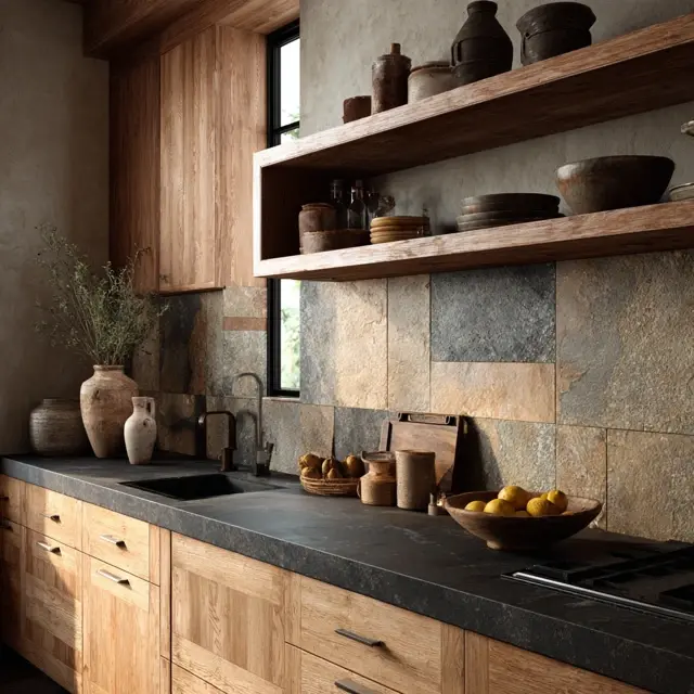Stone Backsplash Inspiration for Natural Kitchens - Kitchen Backsplashes | Laravel