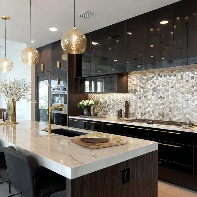 Backsplash Ideas That Complement Dark Cabinets - Explore backsplash ideas that complement dark cabinets, from bright subway... Backsplash Ideas That Complement Dark Cabinets - Kitchen Backsplashes | Laravel