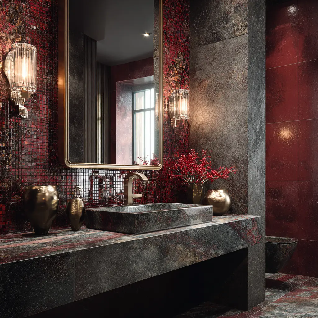 Bold Bathroom Backsplash Designs That Make a Statement - Explore bold bathroom backsplash designs that add drama, texture, and... Bold Bathroom Backsplash Designs That Make a Statement - Bathroom Backsplashes | Laravel