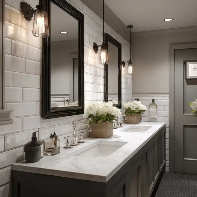 Subway Tile Backsplash Ideas for Chic Bathrooms - Discover subway tile backsplash ideas that bring chic elegance and... Subway Tile Backsplash Ideas for Chic Bathrooms - Bathroom Backsplashes | Laravel