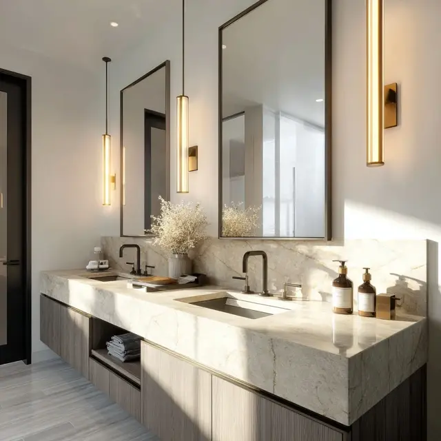 Modern Bathroom Backsplash Ideas for Clean Lines - Explore modern bathroom backsplash ideas with clean lines for a... Modern Bathroom Backsplash Ideas for Clean Lines - Bathroom Backsplashes | Laravel