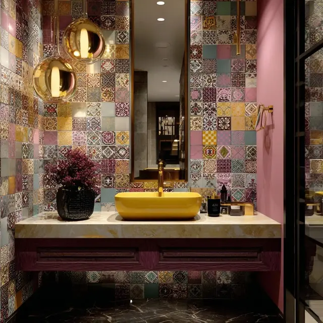 Colorful Backsplash Designs for Vibrant Bathrooms - Discover colorful backsplash designs that bring vibrancy, personality, and charm... Colorful Backsplash Designs for Vibrant Bathrooms - Bathroom Backsplashes | Laravel