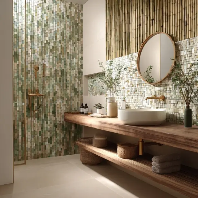 Eco-Friendly Bathroom Backsplash Materials to Try - Discover eco-friendly bathroom backsplash materials that bring style and sustainability... Eco-Friendly Bathroom Backsplash Materials to Try - Bathroom Backsplashes | Laravel