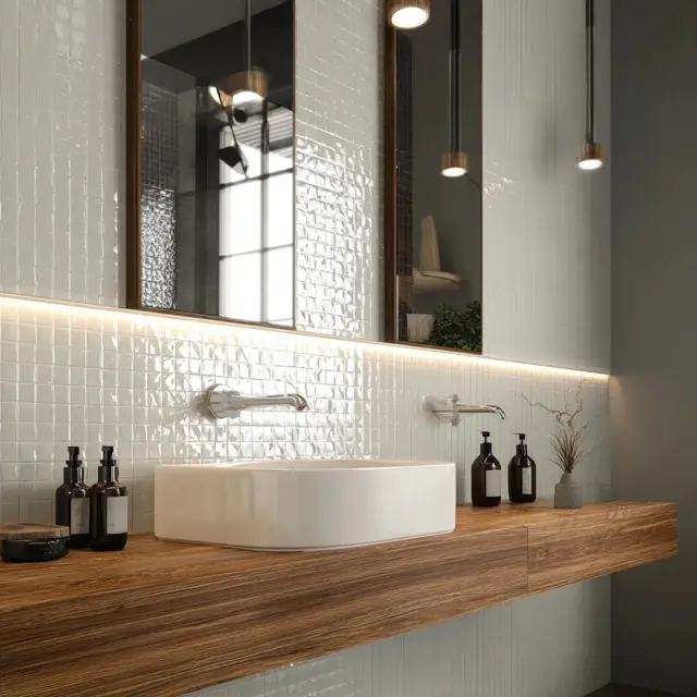Budget-Friendly Bathroom Backsplash Options That Work - Explore budget-friendly bathroom backsplash options that combine affordability with style... Budget-Friendly Bathroom Backsplash Options That Work - Bathroom Backsplashes | Laravel