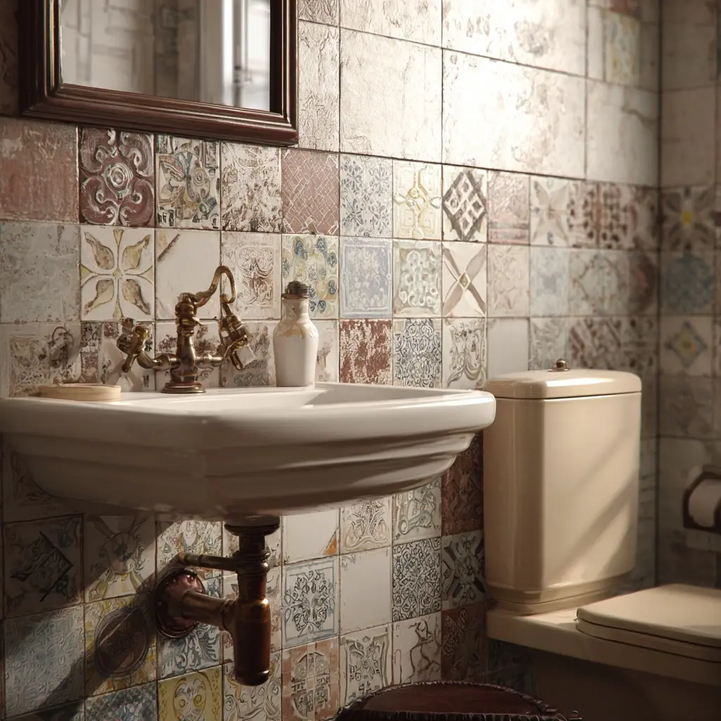 Charming Vintage Bathroom Backsplash Inspirations - Explore charming vintage bathroom backsplash inspirations that bring timeless character... Charming Vintage Bathroom Backsplash Inspirations - Bathroom Backsplashes | Laravel