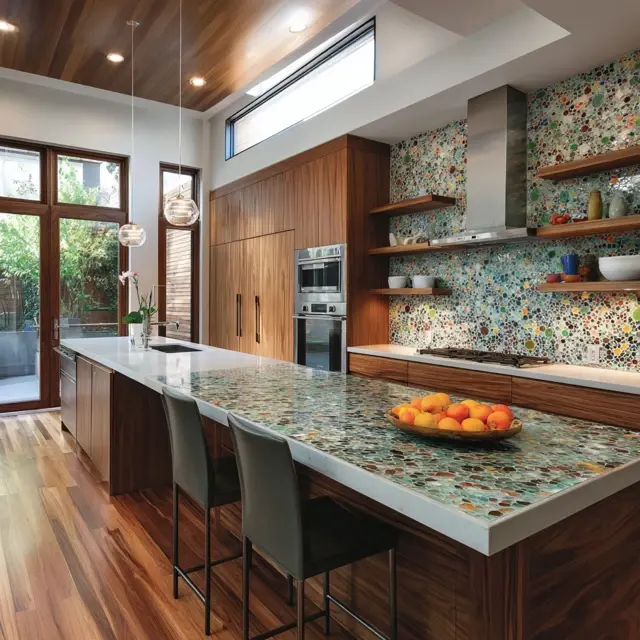 Recycled Glass Backsplash for Eco Kitchens - Explore recycled glass backsplash ideas that bring sustainability, style, and... Recycled Glass Backsplash for Eco Kitchens - Backsplash Materials | Laravel