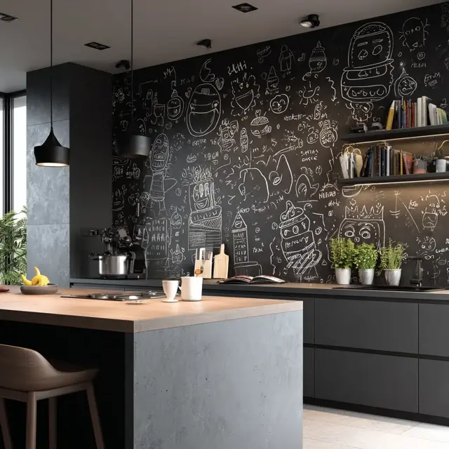 Chalkboard Backsplash Ideas for Fun Walls - Explore chalkboard backsplash ideas that add creativity, functionality, and playful... Chalkboard Backsplash Ideas for Fun Walls - Backsplash Materials | Laravel