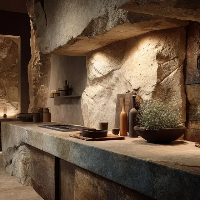 Raw Stone Backsplash for Organic Kitchens - Explore raw stone backsplash designs that bring natural textures, earthy... Raw Stone Backsplash for Organic Kitchens - Backsplash Materials | Laravel