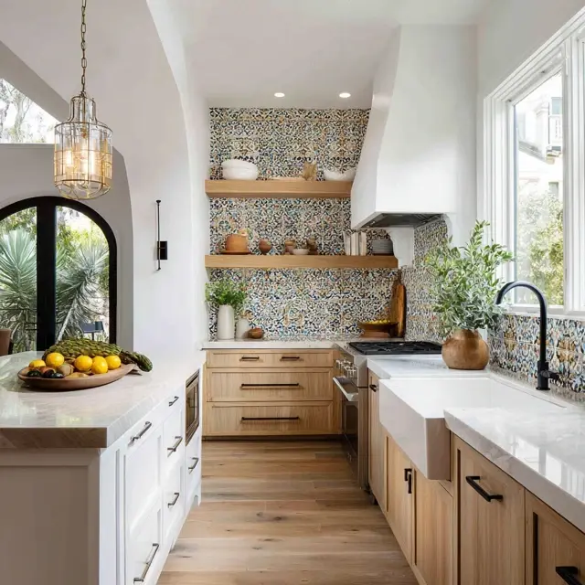 Cement Tile Backsplash for Colorful Kitchens - Discover cement tile backsplash ideas that bring bold patterns, vibrant... Cement Tile Backsplash for Colorful Kitchens - Backsplash Materials | Laravel