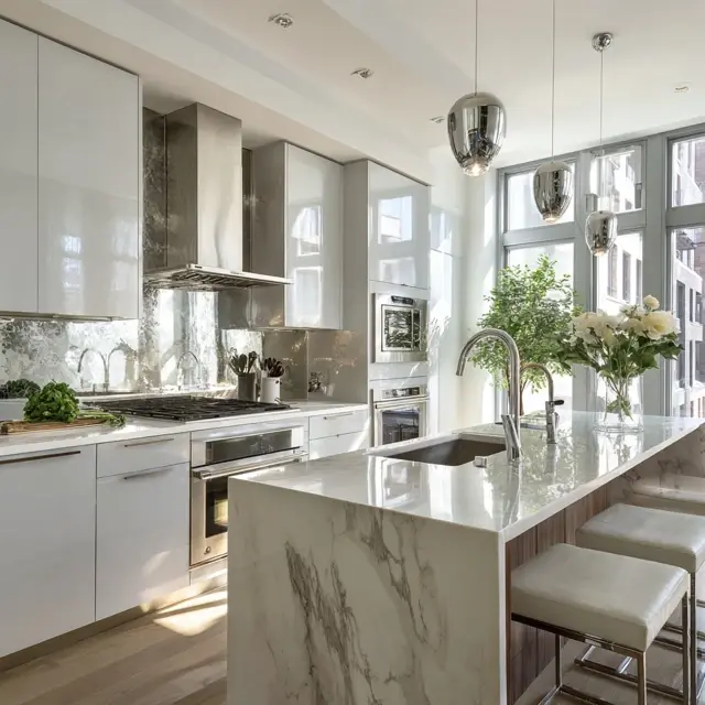 Mirror Backsplash for Light-Filled Kitchens - Explore mirror backsplash designs that enhance natural light, create a... Mirror Backsplash for Light-Filled Kitchens - Backsplash Materials | Laravel