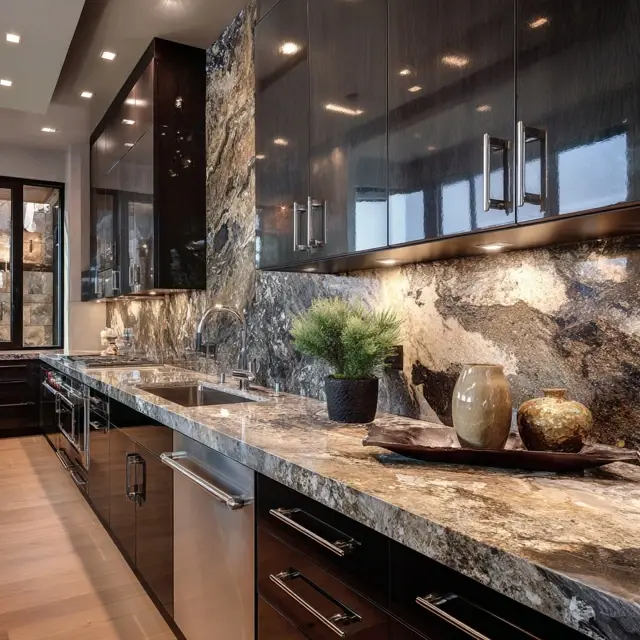 Polished Granite Backsplash for Shine - Explore polished granite backsplash designs that bring shine, elegance, and... Polished Granite Backsplash for Shine - Backsplash Materials | Laravel