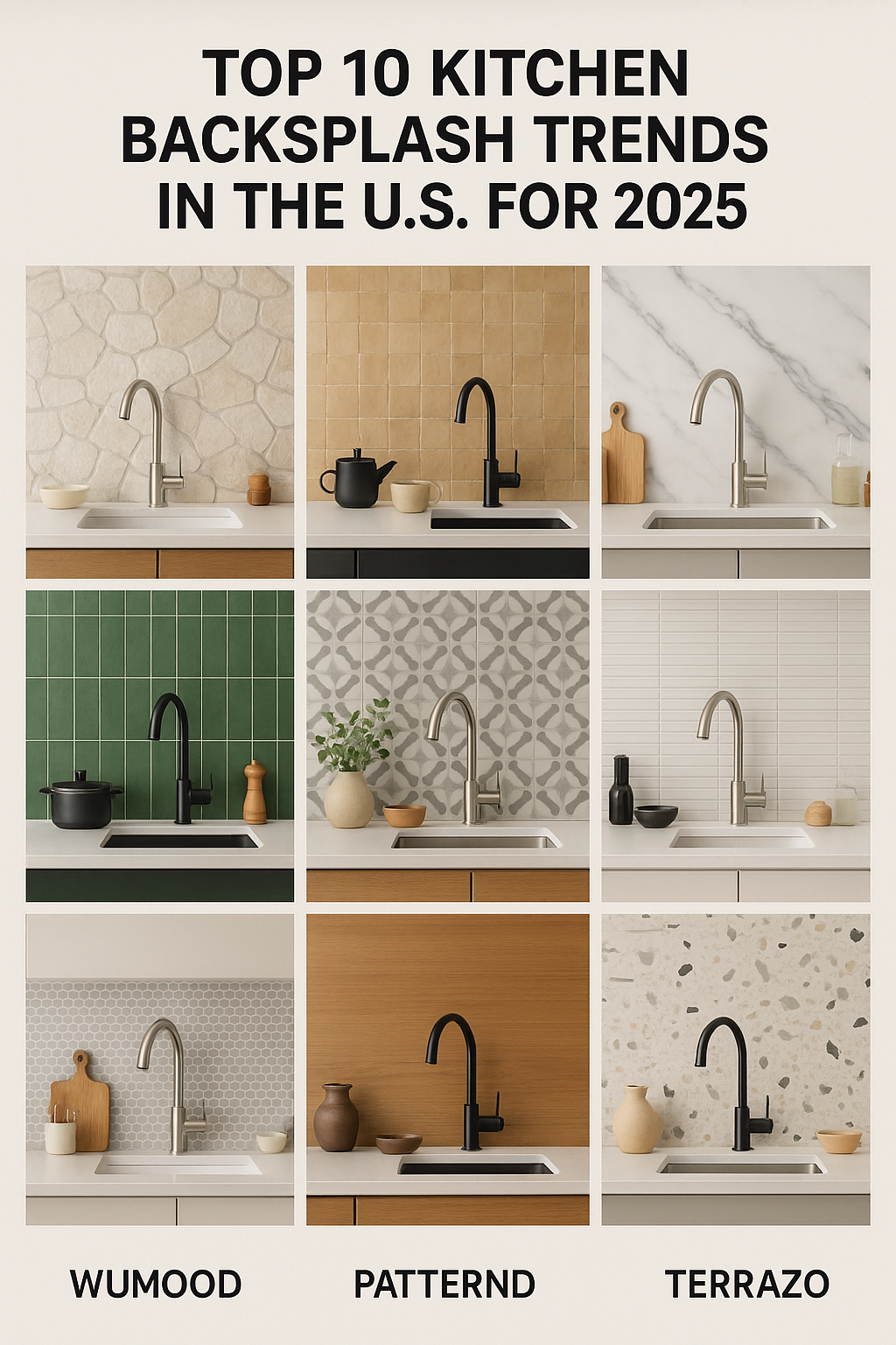 Top 10 Kitchen Backsplash Trends in the U.S. for 2025